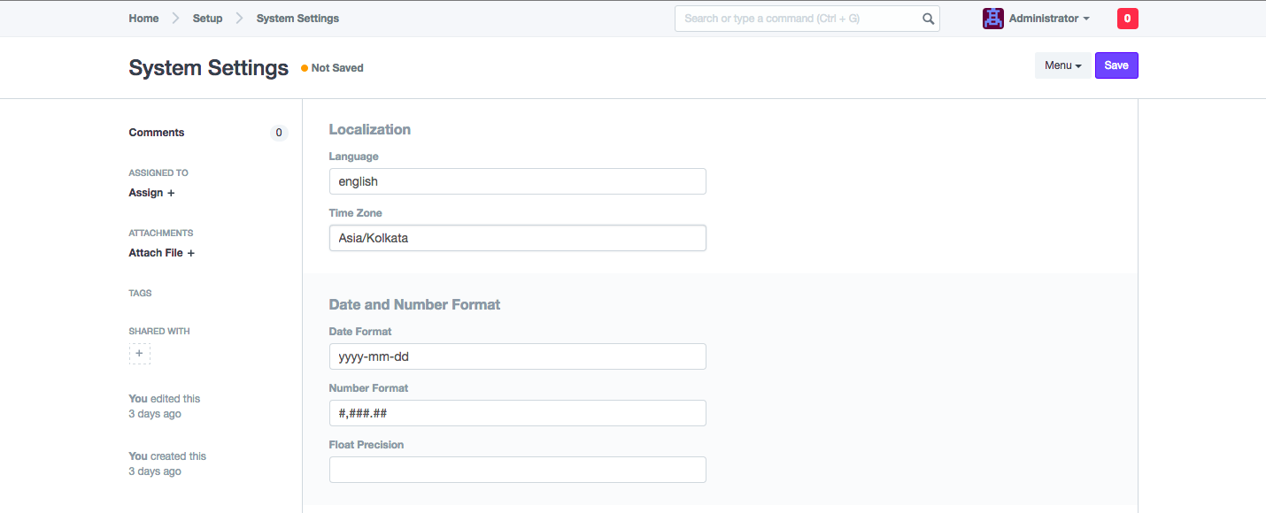 System Settings